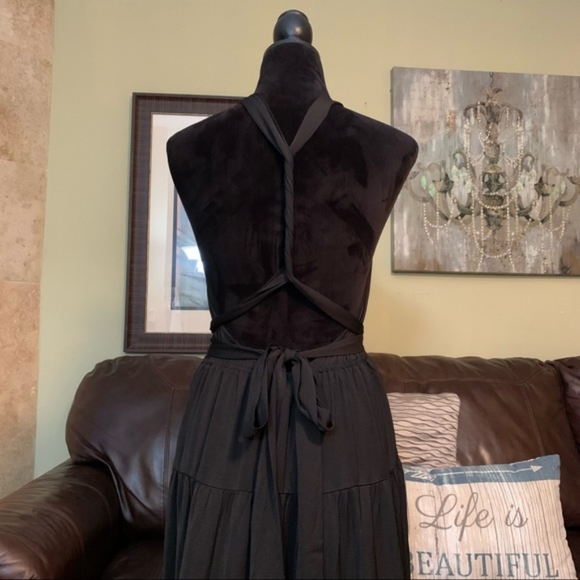 LULUS | Black Convertible Halter Maxi Dress M NWT - Picture 12 of 14
